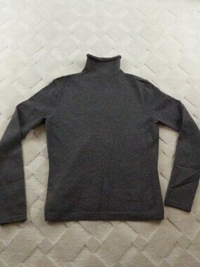346 Brooks Brothers Turtleneck Sweater Mens Small Gray Merino Wool Blend
